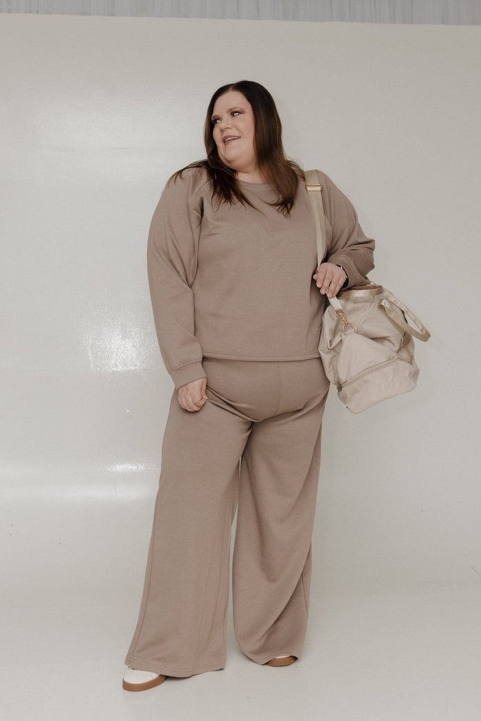 AIRLUXE STRAIGHT LEG PANTS IN MOCHA - Love Marlow