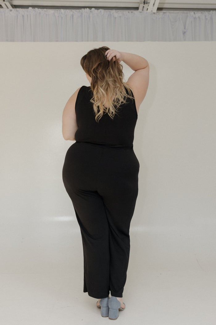 AIRLUXE TANK JUMPSUIT IN BLACK - Love Marlow