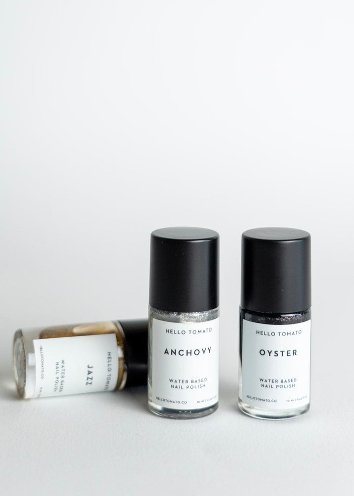 OYSTER BLACK SPARKLE NAIL POLISH – VEGAN ODORLESS & NON - TOXIC - Love Marlow