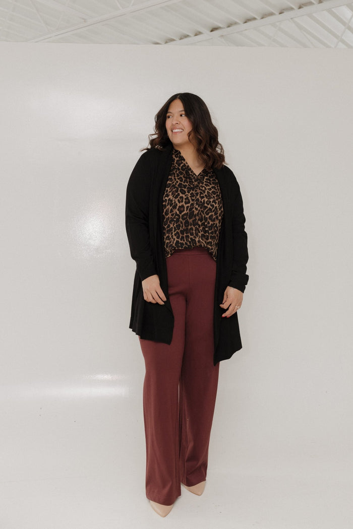 Animal Print V - Neck Tunic Tee – Classic - Love Marlow