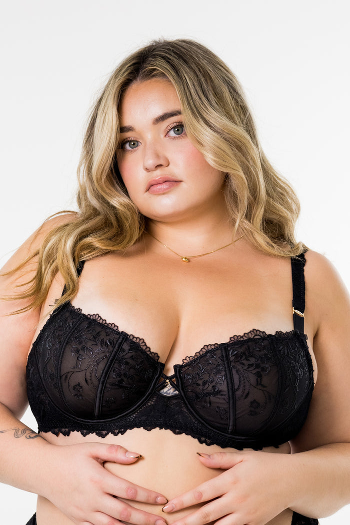 LILUNDERWEAR Aphrodisiac Balconnet Noir - balconnet détail