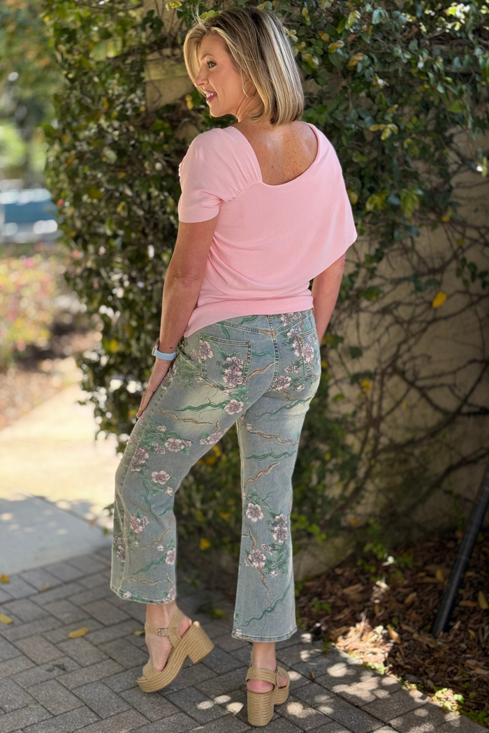 spring statement denim with rhinestones