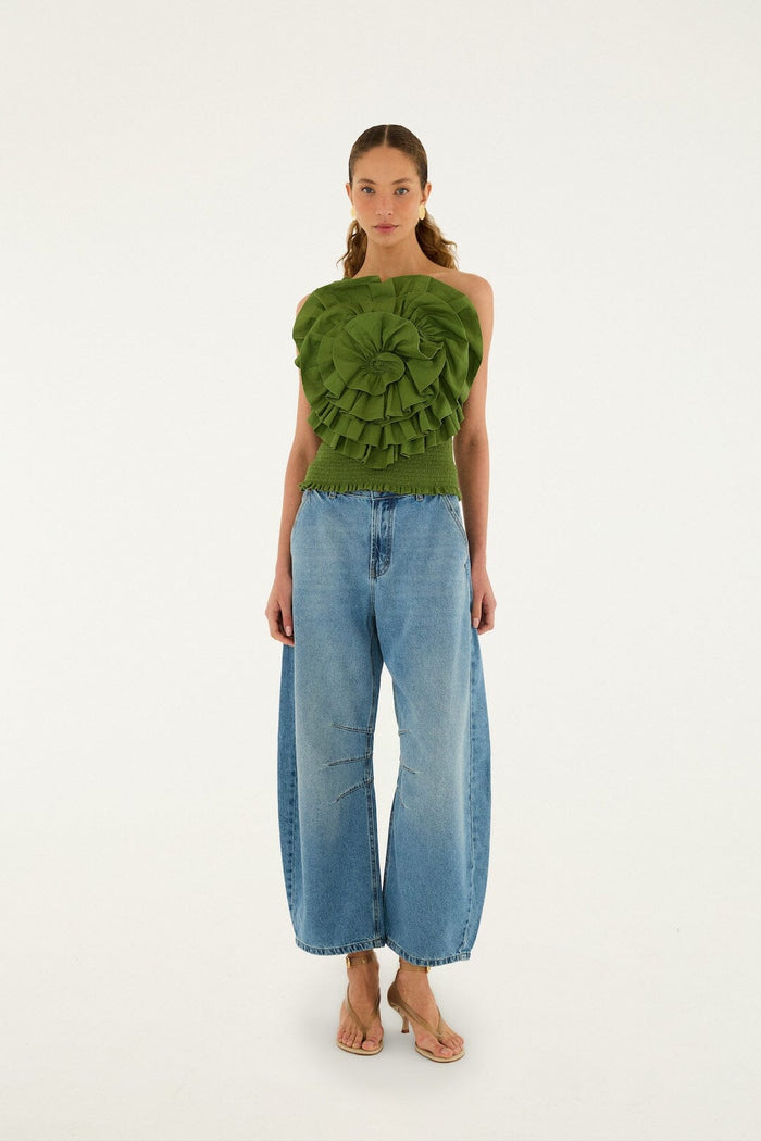 Barrel Denim Pants
