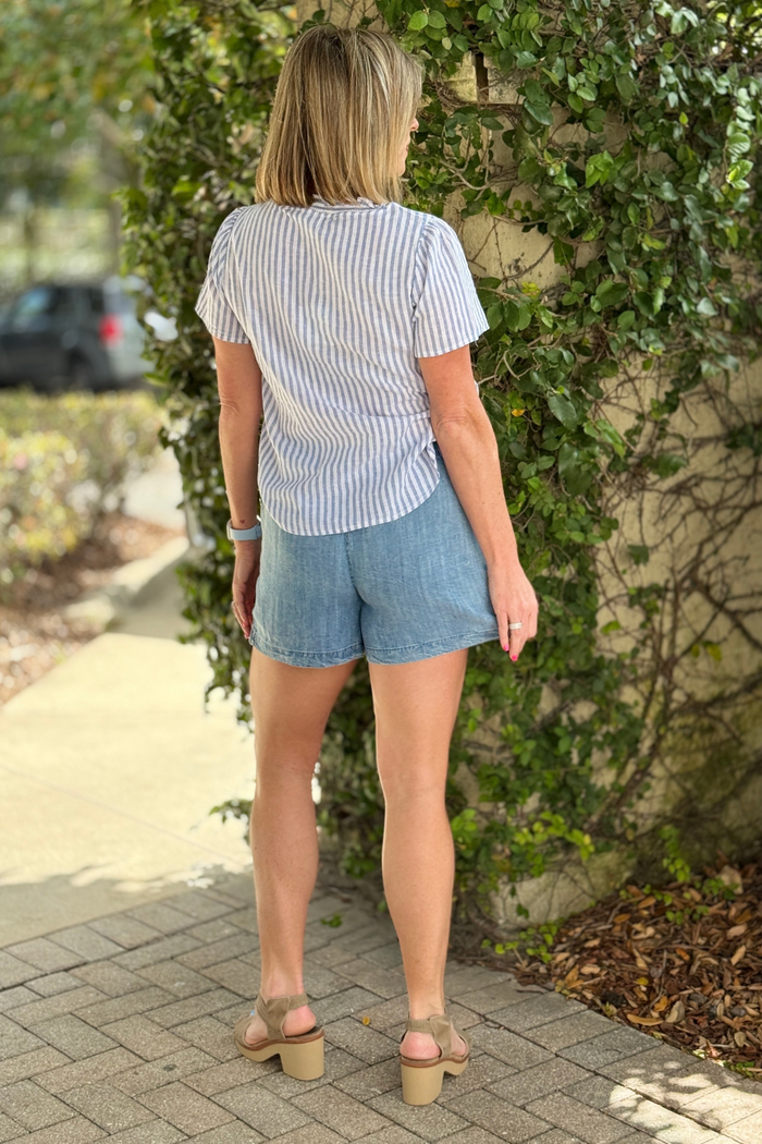 Bethany Medium Wash Chambray Shorts