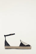 Black 3D Shell Iconic Espadrille Sandal