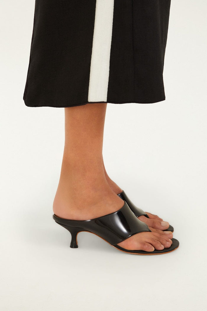 Black Thong Jelly Kitten Heel