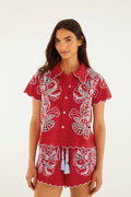 FARM Rio model wearing the Blouse With Embroidery And Buttons