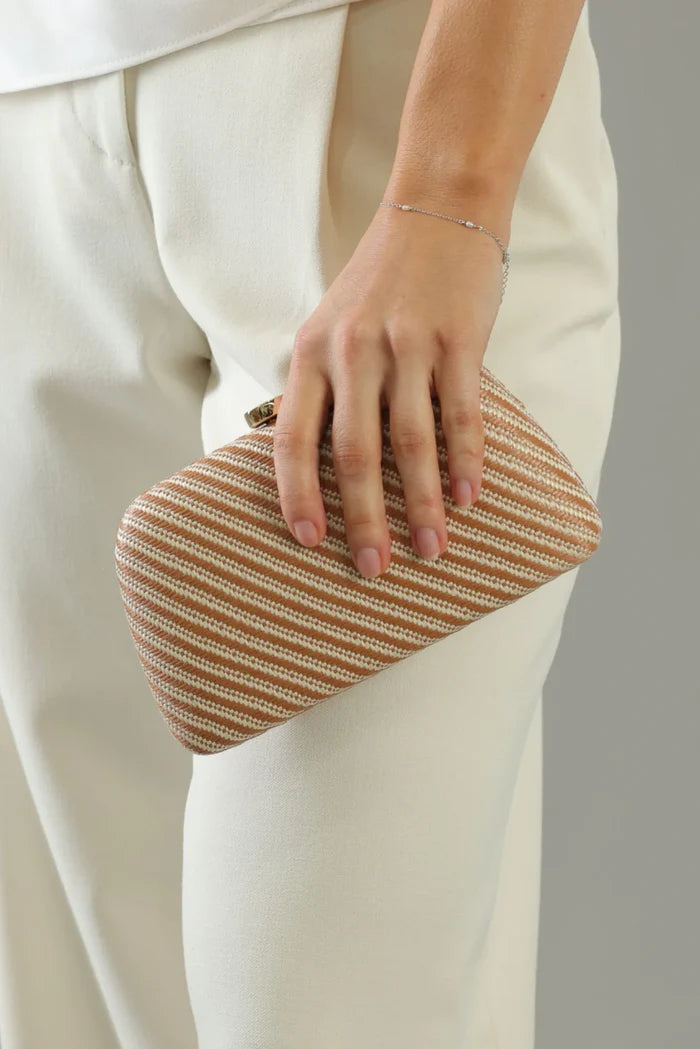 Brooke Clutch in Beige - Accessory - Morgan and Taylor