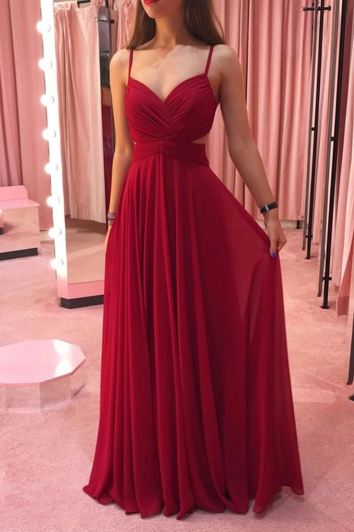 Burgundy Black Floor Length Prom Dresses with Waist Cut, Black Wine Red Long Formal Bridesmaid Dresses