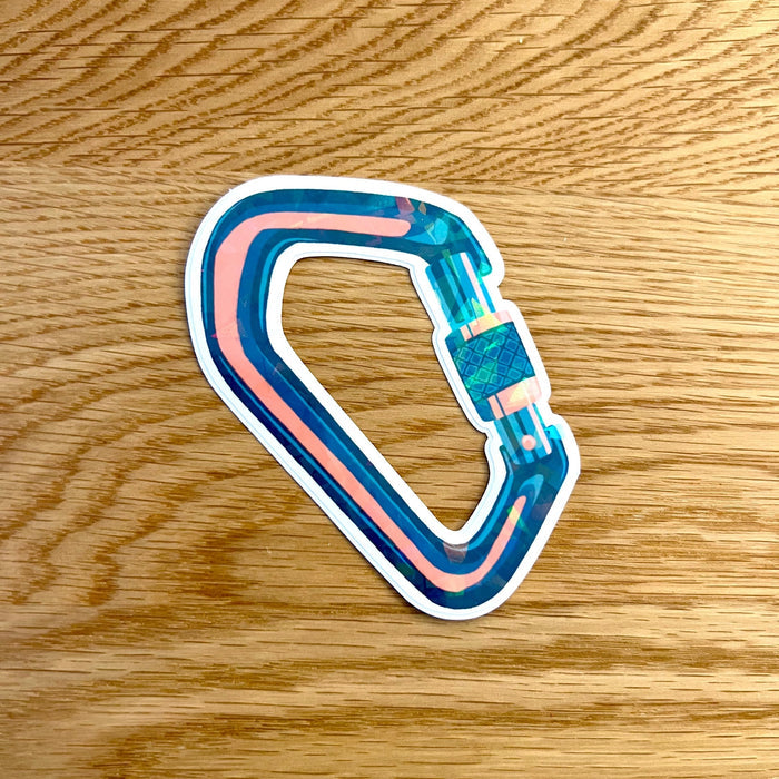 Carabiner Holographic Sticker