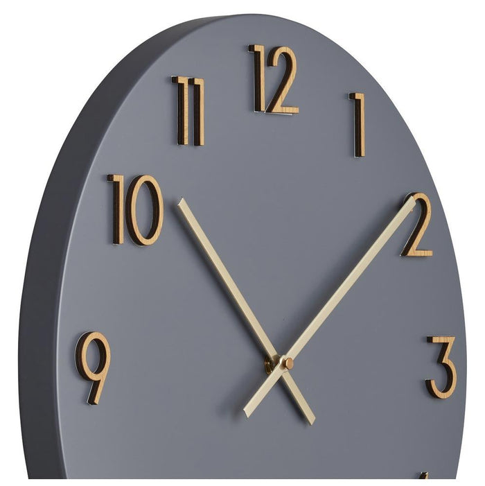One Six Eight Charcoal Katelyn Clock (40cm) | Koop.co.nz