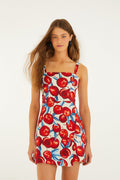 Cherry Blossom Sleeveless Mini Dress