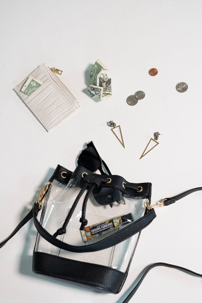 CINCH DRAWSTRING STADIUM BAG HANDS - FREE CROSSBODY & SHOULDER STRAP SECURITY FRIENDLY - Love Marlow