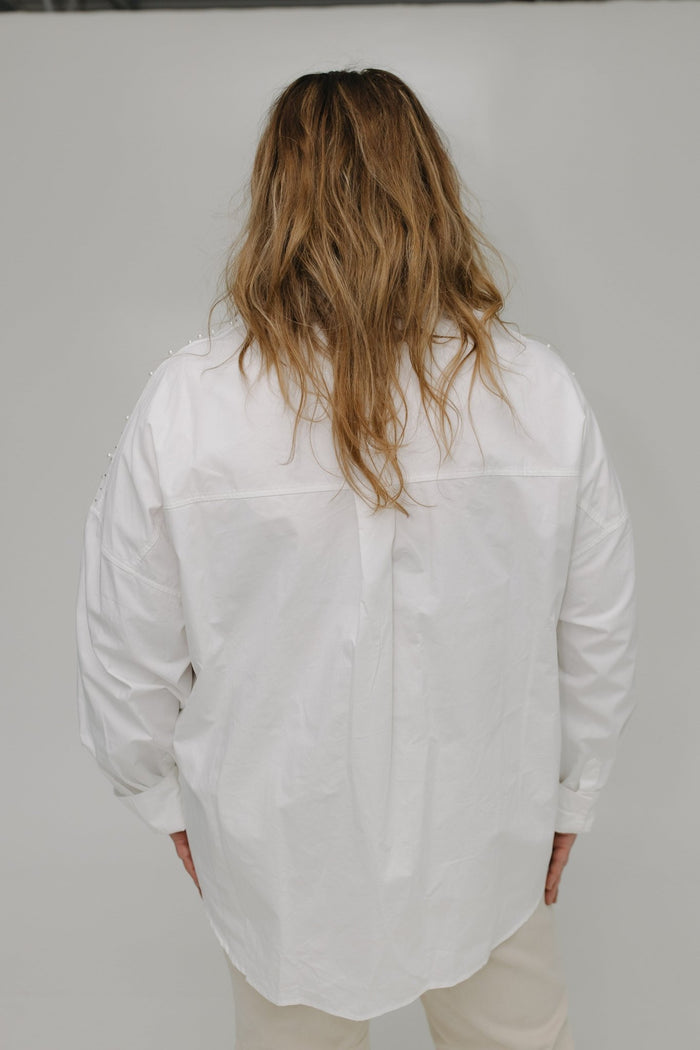 CLASSIC BUTTON - UP WITH PEARLS AND SPARKLES - Love Marlow
