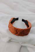 CLAY MATTE SATIN TWISTED HEADBAND - Love Marlow