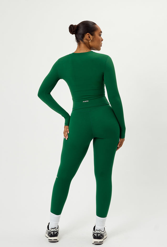 Cloudform Long Sleeve Crop - Fern