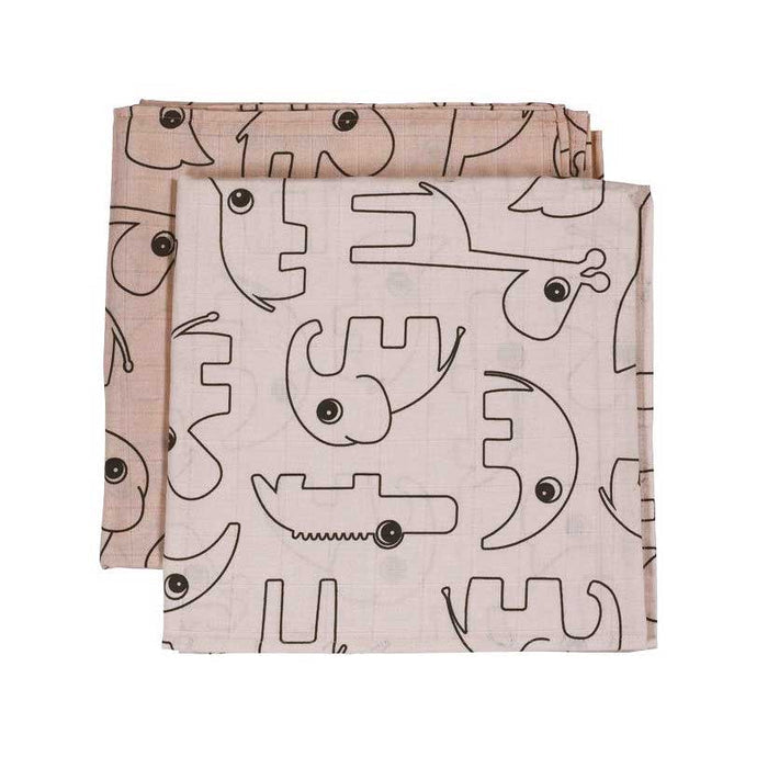 Done By Deer Contour Swaddle 2pk - Powder | Koop.co.nz