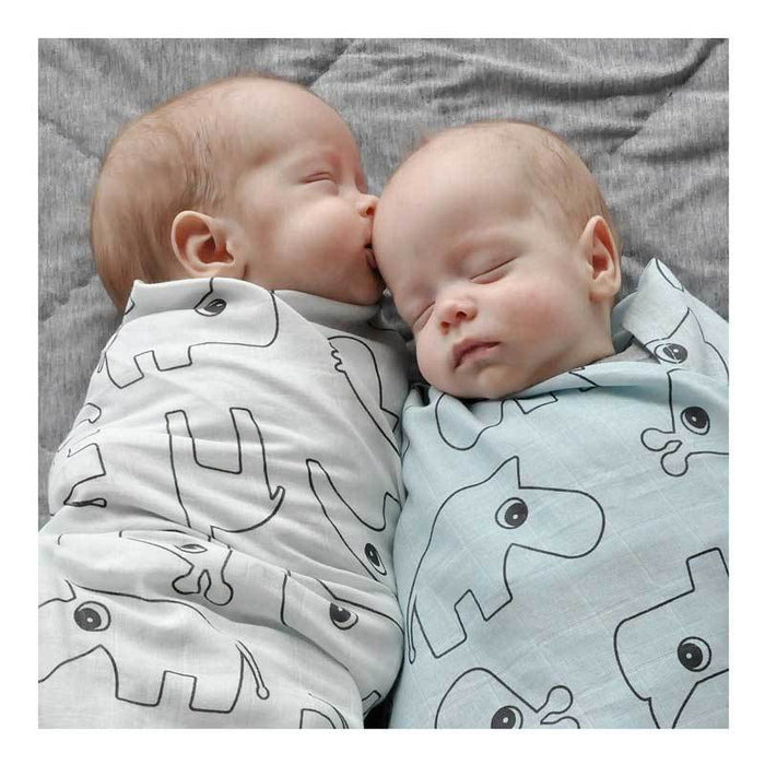 Done By Deer Contour Swaddle 2pk - Powder | Koop.co.nz