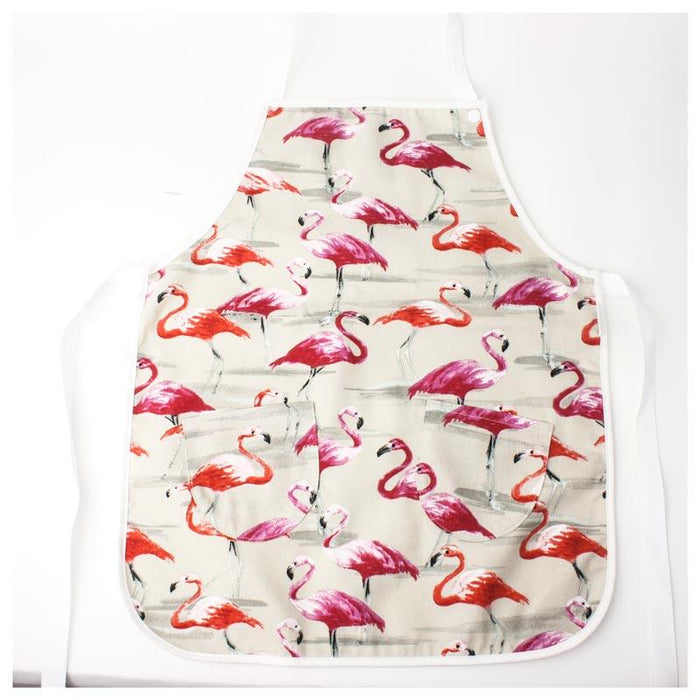 Elephant Ollie Cotton Flat Front Kids Apron – Flamingo | Koop.co.nz