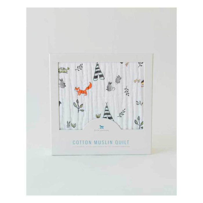 Little Unicorn Cotton Muslin Quilt – Forest Friends | Koop.co.nz