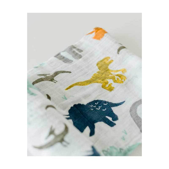 Little Unicorn Cotton Muslin Swaddle – Dino Friends | Koop.co.nz