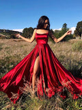 Cross Back Burgundy Long Prom Dresses, Backless Burgundy Long Formal Evening Dresses