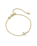 Cross Gold Crystal Delicate Chain Bracelet