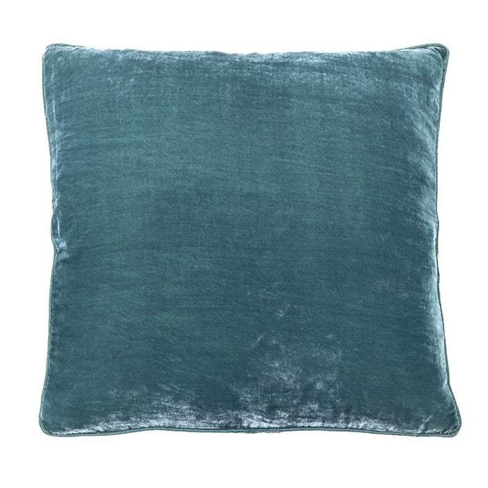 Le Forge Crushed Velvet Cushion - Aqua (50cm) | Koop.co.nz