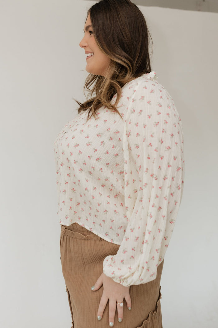 Dainty Floral Textured Blouse – Vintage Bloom - Love Marlow