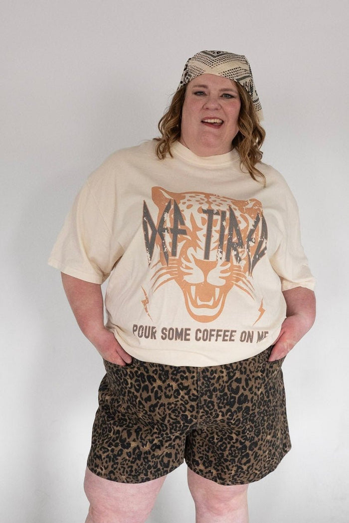 Def Tired Pour Some Coffee on Me Graphic Tee | Ultra - Soft Coffee Lover Shirt - Love Marlow