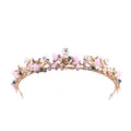 Delicate Floral Crown for Flower Girls – Gold Hair Vine with Crystals