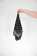 Delicate Paisley Bandana Scarf – Silk - Feel Square Accessory - Love Marlow