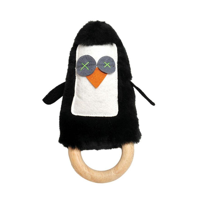 O.B Designs Ding A Ring Teether Rattle - Pete Penguin | Koop.co.nz