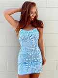 Short Blue Purple Mermaid Lace Prom Dresses, Short Mermaid Lace Formal Homecoming Dresses